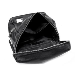 Sac à dos vintage minimaliste en cuir véritable noir, imperméable et écologique, sac à bandoulière simple/double pour femme, pour le travail et le shopping - Product Image 5