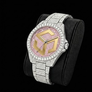 Montre-bracelet analogique polygonale de luxe pour homme, style Hip Hop, avec diamants Moissanite et quartz - Product Image 5