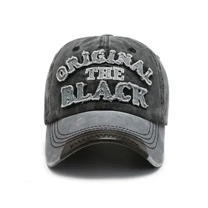 Casquette de baseball en daim à 5 panneaux avec logo personnalisé, broderie noire sportive unisexe de haute qualité, doublure en satin - Product Image 4