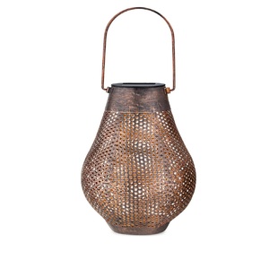 Farol de Cilindro de Acero Negro con Patrón Perforado, Decoración para el Hogar, Portavelas de Metal Duradero, Decoración para Bodas - Product Image 6
