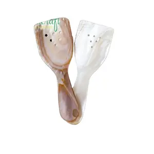 The spoon has a perforated design at the mouth Made from natural mother of pearl Perfectly enjoy Caviar Size 12cm