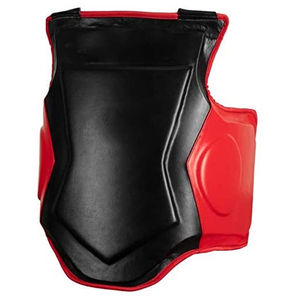 Protection de poitrine en cuir PU personnalisée noire et rouge pour la boxe, entraînement et combat, prix de gros, OEM - Product Image 6