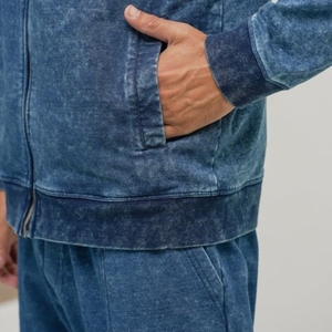 Veste en jean vintage coupe ample pour hommes et femmes, vêtement d'extérieur décontracté de couleur unie pour le printemps et l'automne, fabricant OEM - Product Image 4