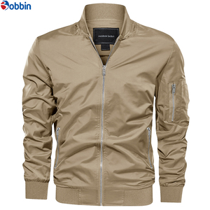 Man Winter Bomber <b>Wind</b> <b>Breaker</b> Jacket With Zip Pockets Work Wear Waterproof Thick Coats Stand Collar Style Slim Fit Polyester - Product Image 6