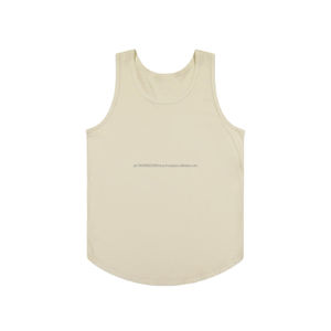 Débardeur de sport unisexe 100% coton, nouveau logo personnalisé, sans manches, t-shirt de sport de rue avec impression en spandex et décoration en maille pour hommes - Product Image 5