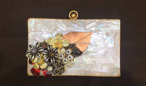 Pochettes en laiton nacre en laiton de concepteur de mariée fabriquées à la main sac en laiton de mariage de soirée nuptiale au prix bon marché par l'artisanat de luxe - Product Image 6