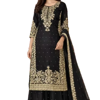 Nueva Colección de Diseñador GMY, Conjunto de Top y Dupatta de Seda con Bordado Pesado y Trabajo de Codificación, para Mujer, Ropa de Fiesta, Sin Arrugas