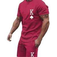 Conjunto de Camiseta y Pantalones Cortos para Hombre, Estilo Vintage, Manga Corta, Transpirable, con Estampado Digital, Secado Rápido, para Verano, Deportes al Aire Libre, Vacaciones