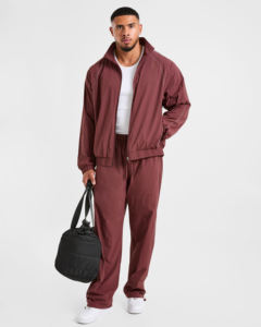 Survêtement d'été léger pour homme, coupe décontractée, ourlet élastique, poches zippées, fermeture éclair frontale, col montant, passepoil contrastant, respirant - Product Image 2