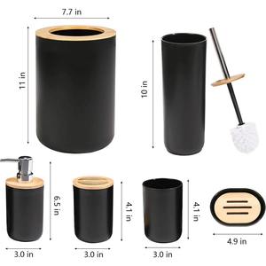 Ensembles de salle de bain modernes en céramique noire pour l'hygiène quotidienne, le rangement, l'hôtellerie, les spas, la maison et l'accueil des invités, avec un style minimaliste noir. - Product Image 5