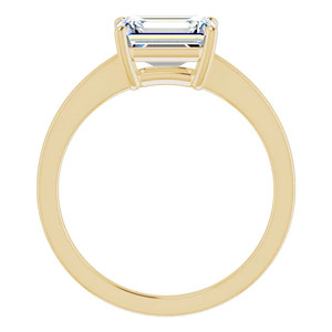 Anillo Solitario de Diamante Cultivado en Laboratorio con Corte Esmeralda Pequeño, Claridad VVS-VS, Certificado por IGI, en Oro, para Aniversario de Bodas, para Mujer - Product Image 2