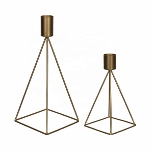New Arrival Metal Geometric <b>Tea</b> <b>Light</b> <b>Candle</b> Holder Pillar <b>Candle</b> Holder Metal Candelabra for Wedding Birthday Christmas Decor - Product Image 5