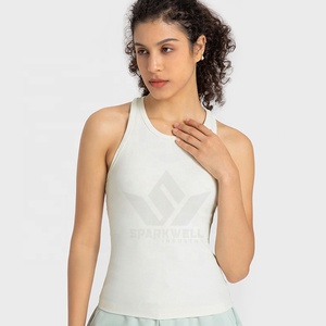 Débardeur de yoga sans manches pour femme, lavande, col rond, extensible, respirant, vêtements de sport - Product Image 3