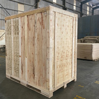 Caisses en bois massif en gros, robustes, amovibles, pliables, mobiles, écologiques, pour expédition, faible MOQ