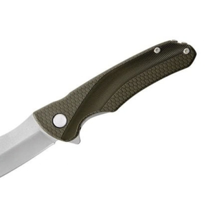 Navajas Plegables Plateadas Verdes con Empuñadura Ergonómica Texturizada, Hoja de Acero Inoxidable, Clip para Cinturón, para Campismo al Aire Libre y Uso Diario - Product Image 4