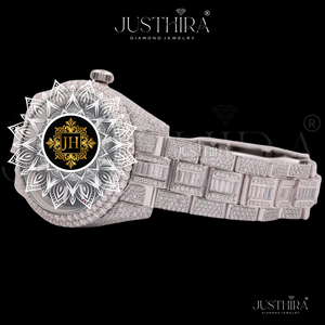 Reloj de Cuarzo con Diamantes de Moissanita y Acero Inoxidable de la Mejor Calidad, Elegante, Estilo Pulsera para Mujer, Cristal de Zafiro, Lujo Antiguo - Product Image 4