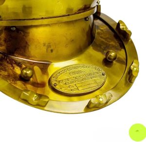 Casco de Buceo Marítimo Antiguo Pulido, Casco de Buceo Profundo, Casco de Buceo de Latón de la Marina de Boston Mark V - Product Image 3