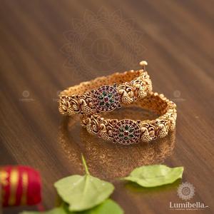 Kempu Screw Type Kada 2*6 Fashion <b>Bangle</b> - Product Image 1