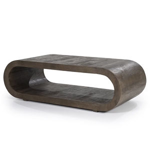 Table basse en bois de manguier massif, forme naturelle moderne, finition brun sablé, faite à la main, écologique, durable, pour la maison, le salon - Product Image 2