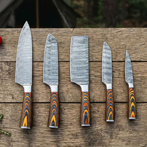 High End Damascus Steel <b>Kitchen</b> <b>Knife</b> Set Modern Pure Style Professional Cooking <b>Knives</b> Durable Blade <b>Kitchen</b> Tool Collection - Product Image 1