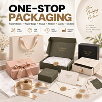 Set Completo di Imballaggi Personalizzati con Logo per Piccole Imprese: Scatole di Carta, Sacchetti Regalo, Carta Velina, Cartellini Pendenti - Vendita all'Ingrosso
