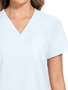 High Quality Woven Nurse Scrubs <b>Set</b> Customized Logo Color Short Sleeve Unisex Hospital Scrub medical Uniform Wholesale - Product Image 4