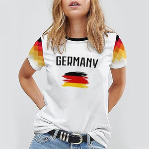 Maillot de football personnalisé unisexe de l'équipe allemande 2027, col ras du cou, UPF 50, respirant, séchage rapide, bretelles réglables, manches courtes, 100 % haute qualité - Product Image 1