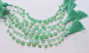 AAA Natural Chrysoprase Smooth Heart Shape Briolette 8 Inch Strand Heart Chrysoprase Beads 6-8MM Smooth Chrysoprase Beads Bulk - Product Image 4