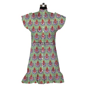 Vestido bohemio de algodón con estampado hippie gitano para mujer, transpirable, para fiestas, túnica para mujer. - Product Image 2