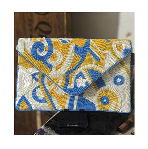 Indian Fashion Style Handmade Beaded Designer Clutch <b>Bag</b> for <b>Women</b> Bohemian Style Evening Shopping Party <b>Shoulder</b> Messenger <b>Bag</b> - Product Image 2