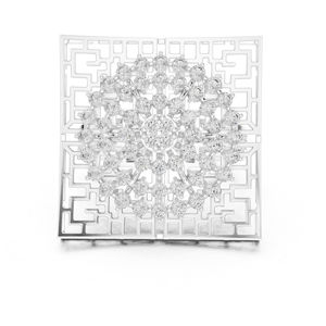 แหวนหมั้นเพชรทรงกลมเพาะเลี้ยงในห้องปฏิบัติการทองคำขาว 14K สำหรับผู้หญิง |   เพชรที่เพิ่งเพาะเลี้ยง - Product Image 1