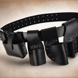 Ceinture porte-outils professionnelle en cuir renforcé pour échafaudage, pochette porte-outils pour ouvrier du bâtiment, fournisseur OEM sur site de construction, prix de gros - Product Image 3