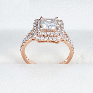 Custom Igi Report 14k Gold Lab Grown Diamond <b>Silver</b> 925 <b>Rings</b> VVS VS CVD <b>Emerald</b> 1ct 2carat 3carat 4carat Lab Grown Diamond <b>Ring</b> - Product Image 2