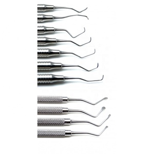 Juego de 11 Curetas Dentales Manuales (7 Gracey Periodontales y 3 Instrumentos Plateados) de Acero Inoxidable Reutilizables y Ligeros - Product Image 5