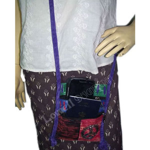 Bolso Bandolera Étnico de Lona Lavada a la Piedra para Móvil y Pasaporte, Estilo Vintage, para Viajes y Uso Diario, para Hombre - Product Image 4