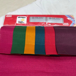 Indian Banarasi Kota Silk <b>Fabric</b> for Ethnic Wear Wrinkle Resistant Plain Woven Checks for Women Medium <b>Weight</b> 44 Inch 48 GSM - Product Image 1