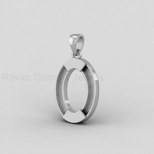Solid 925 Silver 16x22mm Oval Horseshoe Blank Bezel Charm Pendant Setting for Ashes <b>Horse</b> Hair DIY Keepsake <b>Memorial</b> Jewelry - Product Image 3