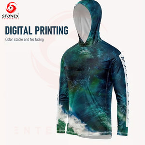 Hoodie de pêche anti-UV UPF 50+ léger, respirant, anti-humidité, vêtements d'extérieur, logo personnalisé - Product Image 2