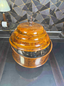 Bol de service en bois pour fondue avec insert en acier inoxydable, pot à soupe résistant à la chaleur, base en bois, bol de table pour restaurant - Product Image 2