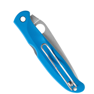 Couteaux pliants bleus de haute qualité avec lame en acier inoxydable tranchante, manche incurvé confortable, trou pour le pouce circulaire et finition argentée élégante - Product Image 4