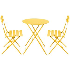 Durable <b>Plastic</b> Round <b>Table</b> with X Style <b>Table</b> Base - Stylish Modern <b>Outdoor</b> Furniture for Courtyard, Suited with <b>Plastic</b> Chair - Product Image 1