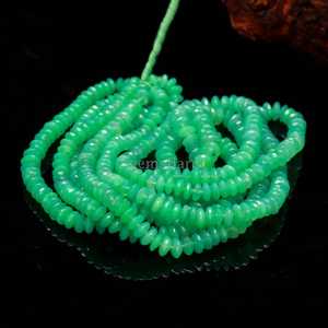 ลูกปัด chrysoprase แบบตัดสไตล์เยอรมันขนาด7-8มม. ลูกปัดหินคริสโซเพรสแบบเหลี่ยมเพชรพลอยแท้ลูกปัดคริโซเพรสขนาดใหญ่ - Product Image 3