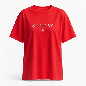 Camiseta Casual de Cuello Redondo y Manga Corta para Mujer, Fabricada en Fábrica, con Estampado de Flores Sunday, 100% Algodón Jersey de BD - Product Image 6