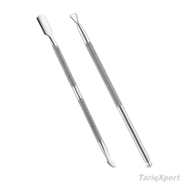 Pousse-cuticules professionnel en acier inoxydable double extrémité, réutilisable, avec manche confortable, pour manucure, en coffret – Qualité supérieure ODM