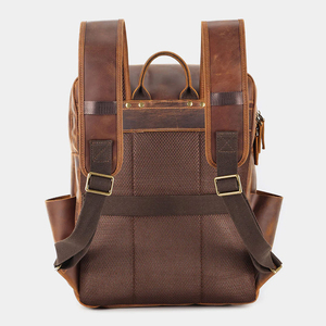 Mochila Vintage de Cuero Genuino Unisex, 36-55L, Cierre de Cremallera y Broche, Múltiples Bolsillos, Uso Diario - Product Image 4