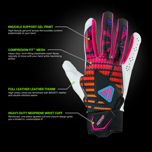Hot sale batting gloves breathable best Quality Customizable <b>Baseball</b> Batting Gloves premium leather Closure type hook and loop - Product Image 2
