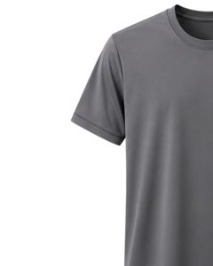 เสื้อยืดกีฬาผู้ชายสีเทาแบบแห้งเร็ว ผลิตตามสั่ง ระบายอากาศได้ดี ผลิตจากโพลีเอสเตอร์ เหมาะสำหรับออกกำลังกาย วิ่ง ฟิตเนส เสื้อยืดออกกำลังกายแบบเรียบง่าย - Product Image 3