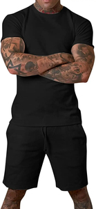 ชุดวอร์มลำลองผู้ชายคุณภาพสูง ลายซับลิเมชั่น เสื้อยืดและกางเกงขาสั้น ชุดออกกำลังกายวิ่งจ๊อกกิ้ง ชุดกีฬาประจำฤดูร้อน ปี 2026 - Product Image 2