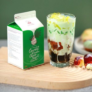 Venta al por mayor de fábrica: Crema no láctea para bebidas, crema de postre de queso Pandan 500G, para café y té con leche, HALAL, OEM/ODM, ¡Gran oferta! - Product Image 3