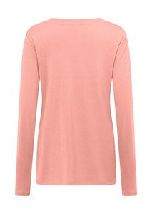 T-shirt à manches longues 100 % coton pour femme, personnalisable, couleur unie, basique, décontracté, vente en gros - Product Image 5